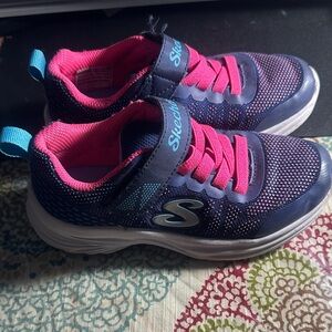 Skechers Kids' Blue and Pink Athletic Sneakers